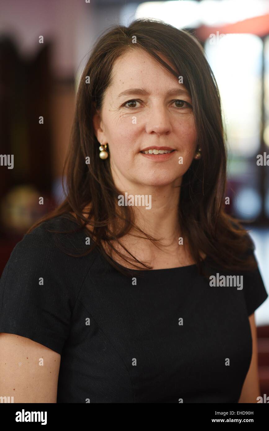 Cologne, Germany. 12th Mar, 2015. Author Anja Froehlich poses at the Lit.Cologne literary festoval in Cologne, Germany, 12 March 2015. PHOTO: HENNING KAISER/dpa/Alamy Live News Stock Photo