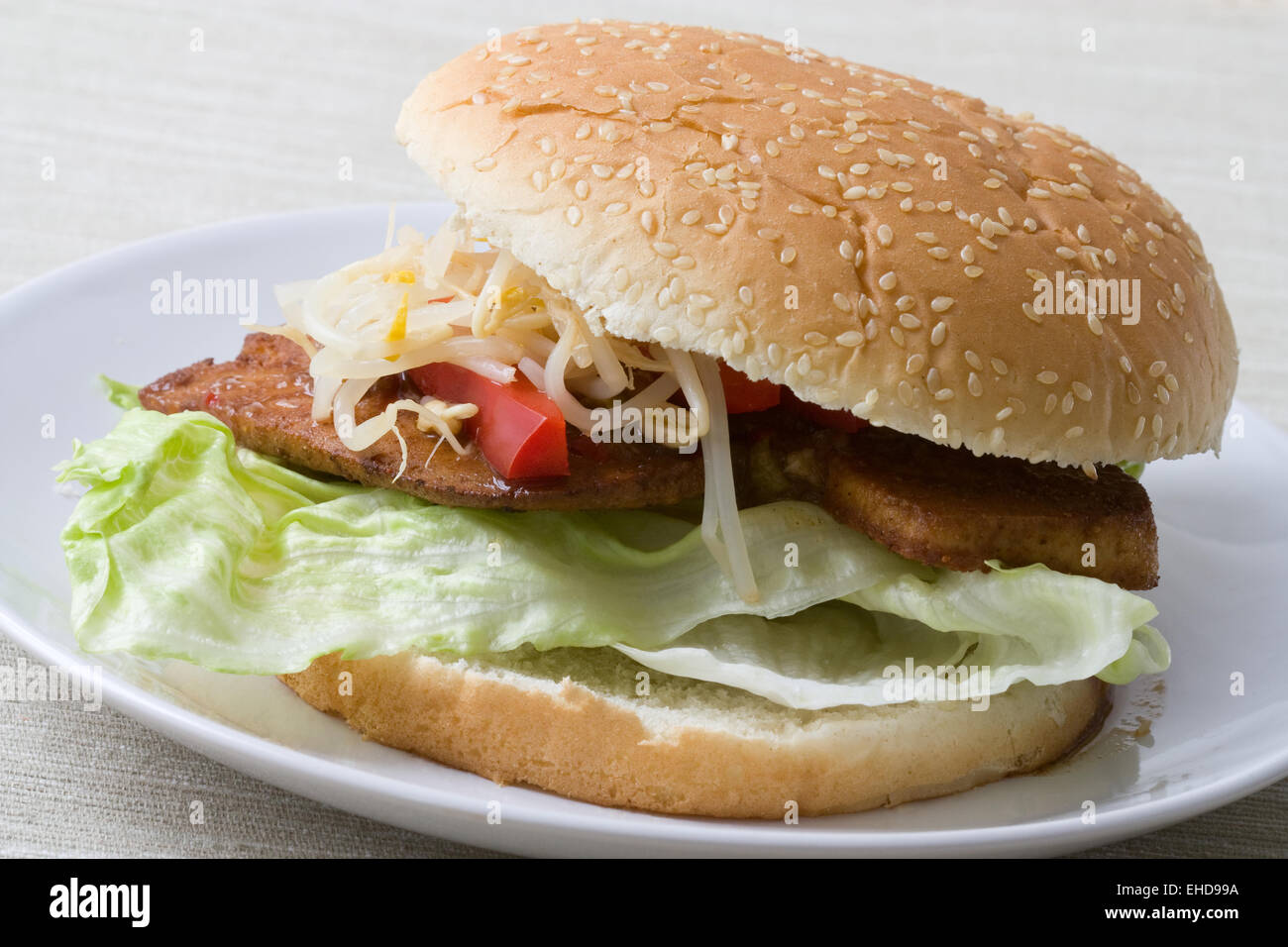 Asiatischer Burger - Asian Burger Stock Photo