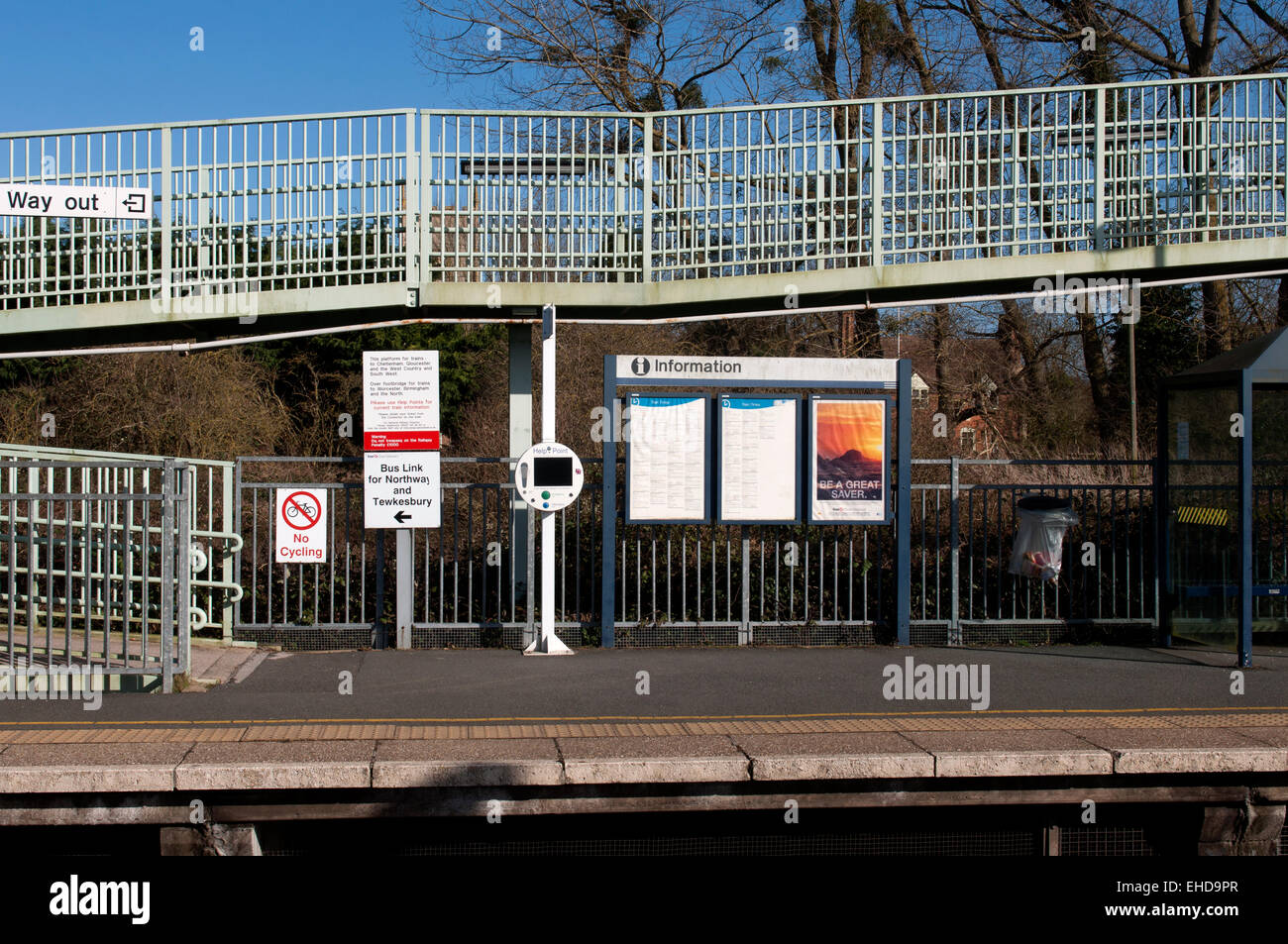 Ashchurch for Tewkesbury railway station, Gloucestershire, England, UK Stock Photo
