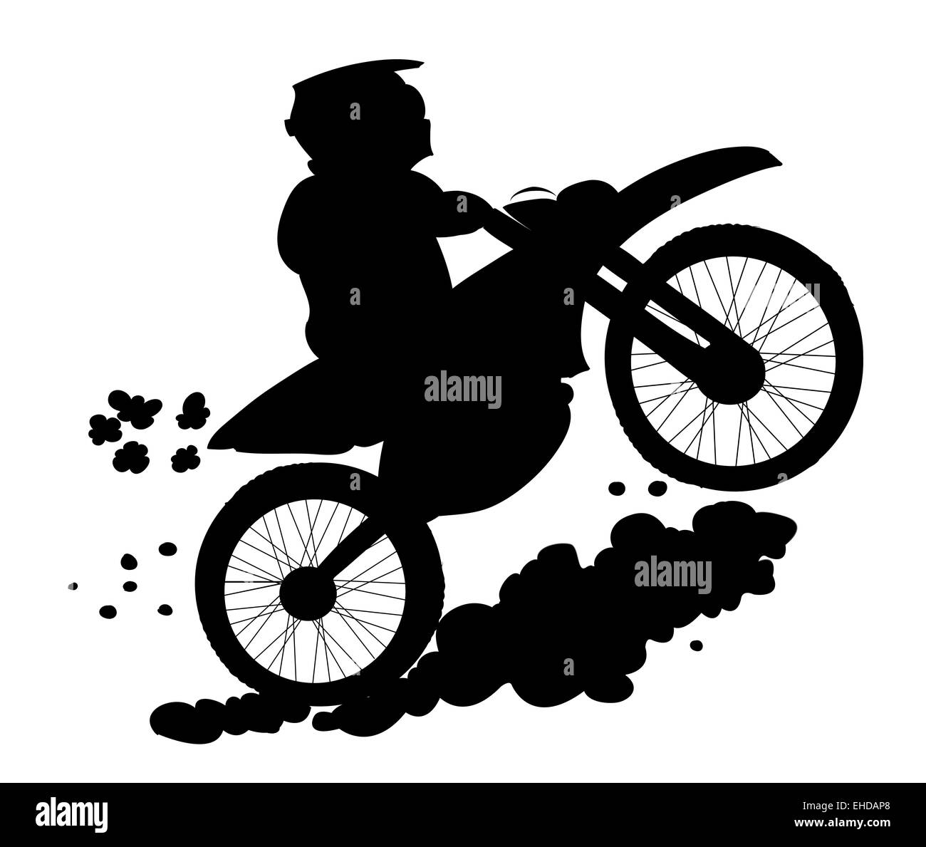 Biker silhouette Stock Photo