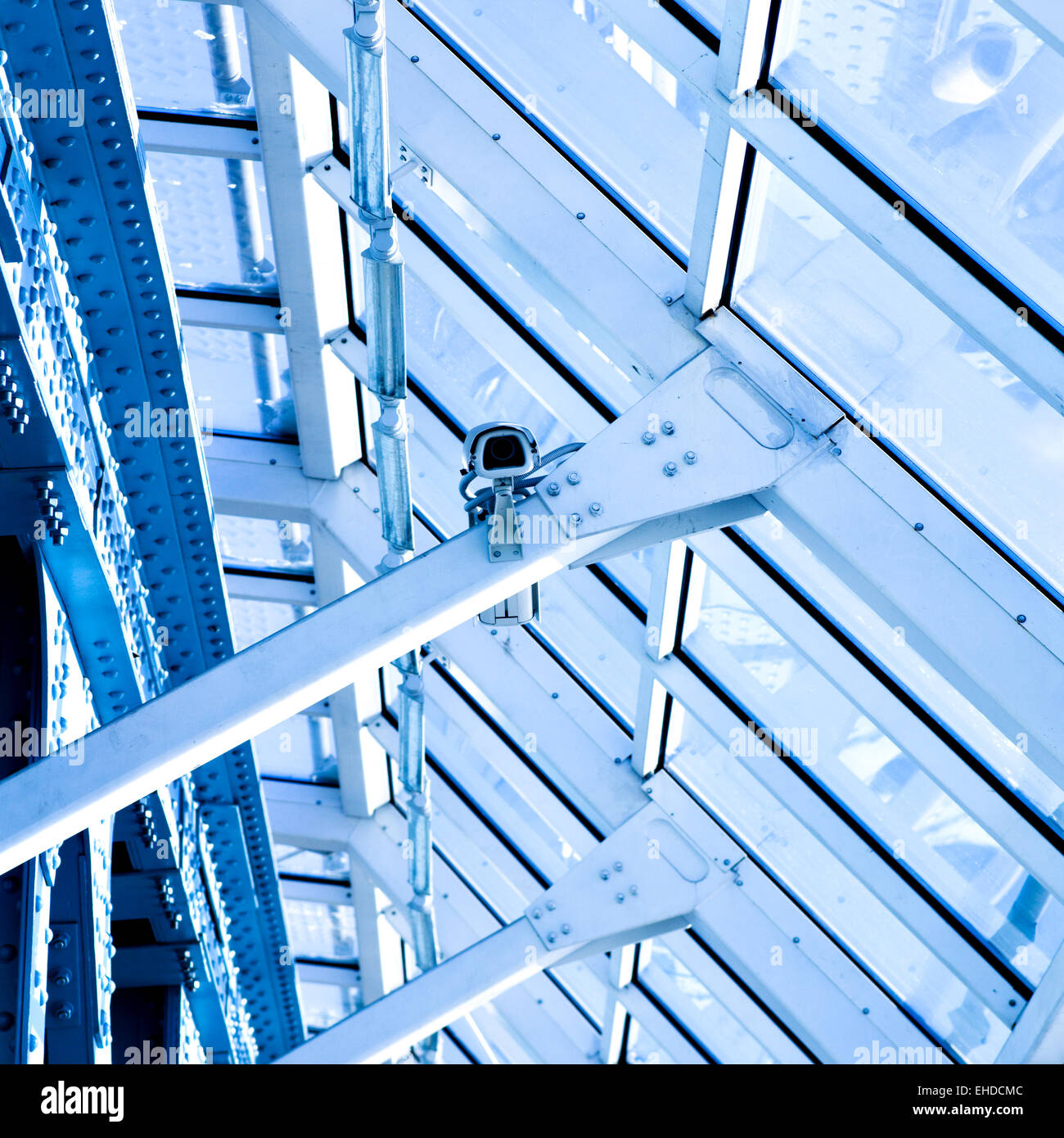 Blue Constructions And Camera On It Stock Photo Alamy