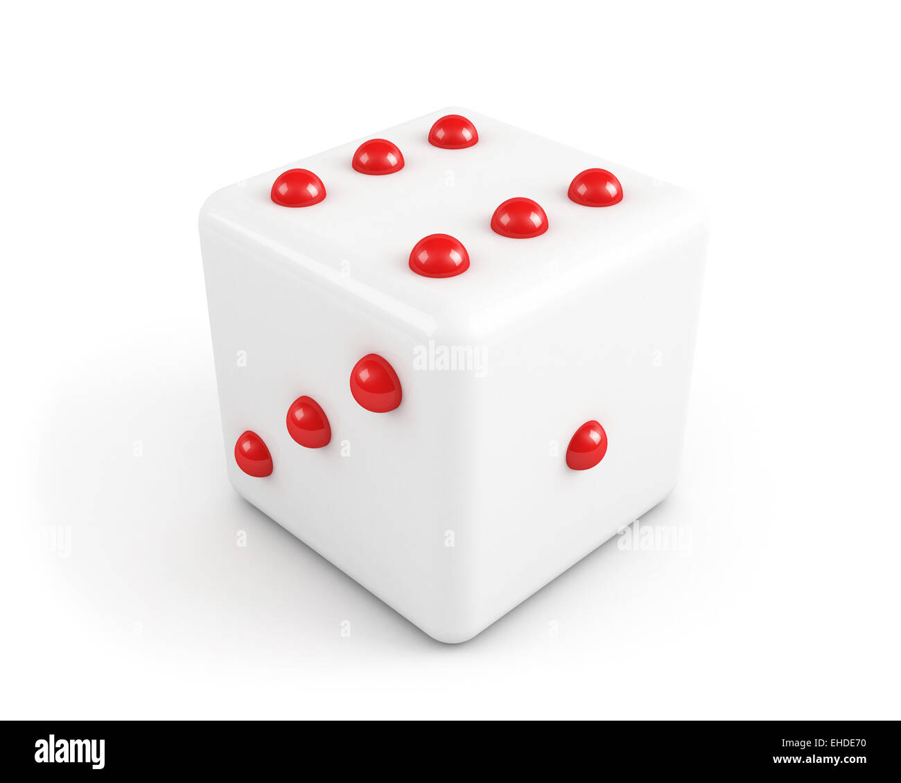 dice with red dots Stock Photo Alamy