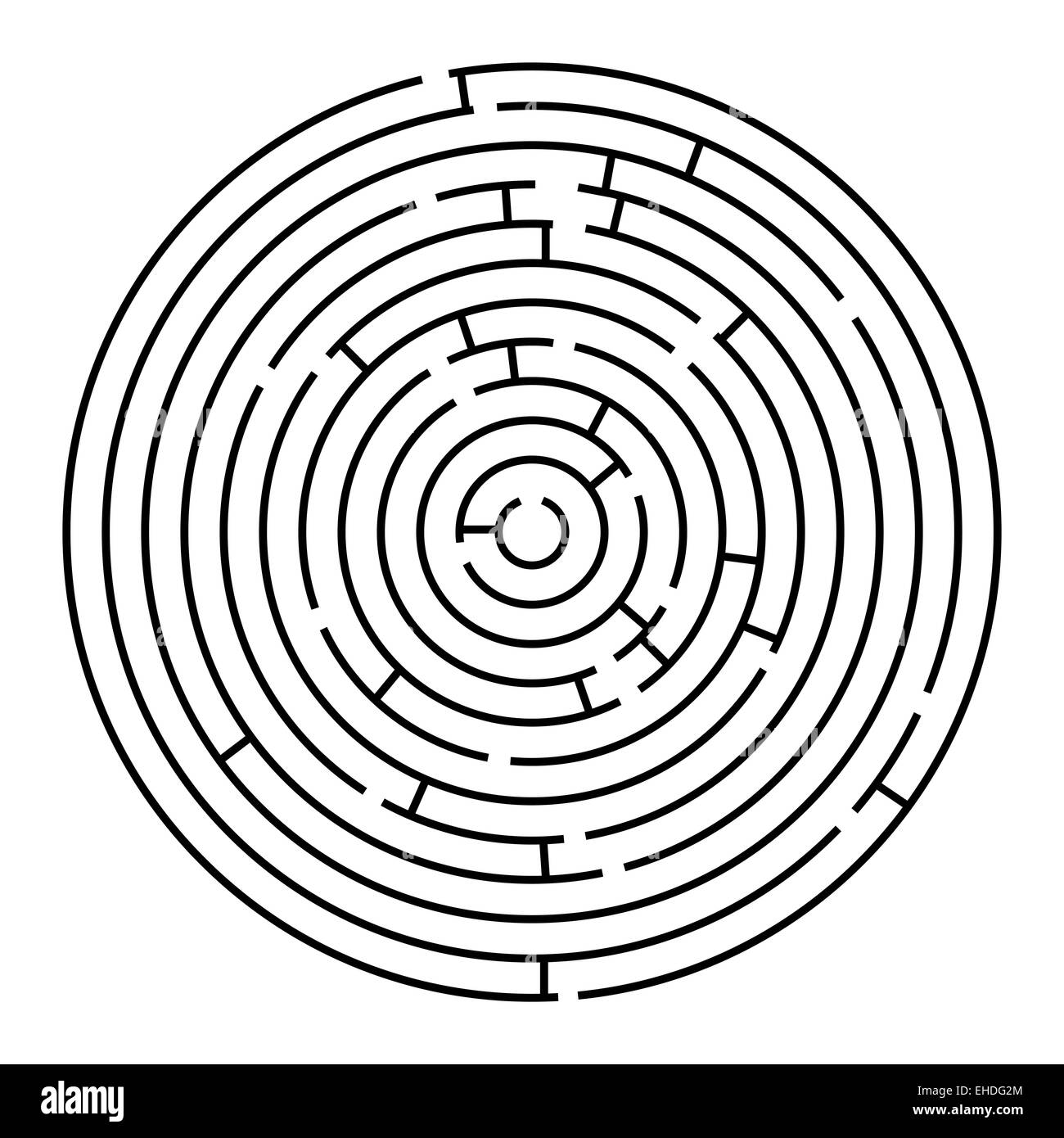 round maze Stock Photo