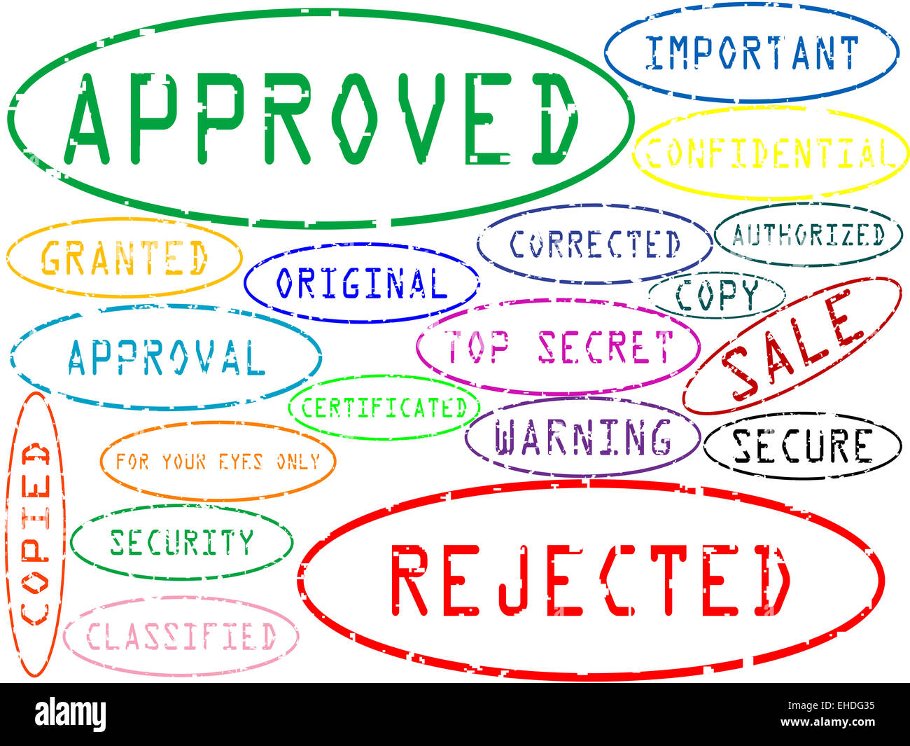 round grunge stamps Stock Photo Alamy