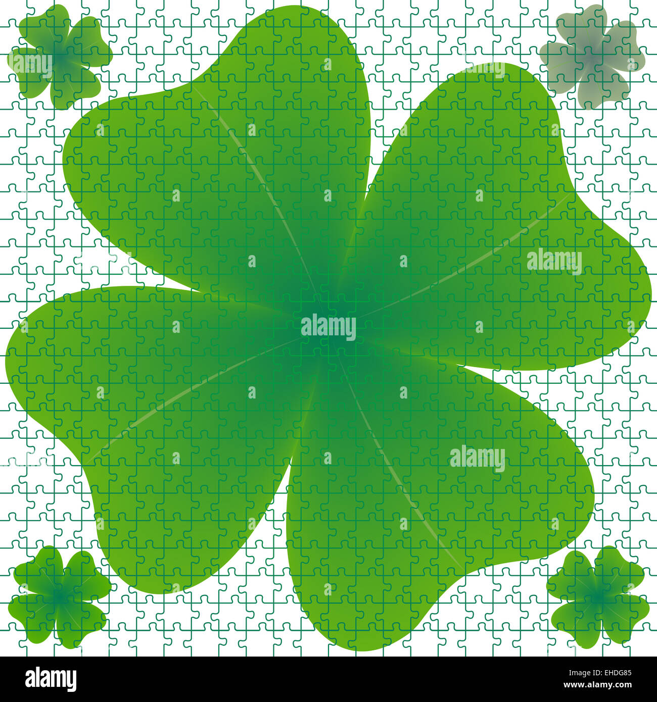 clover puzzle Stock Photo