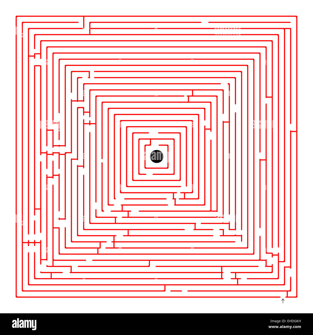 square red maze Stock Photo