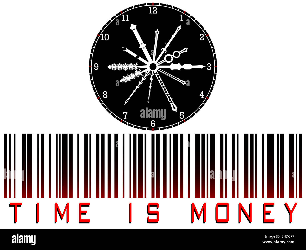 time is money bar code Stock Photo Alamy