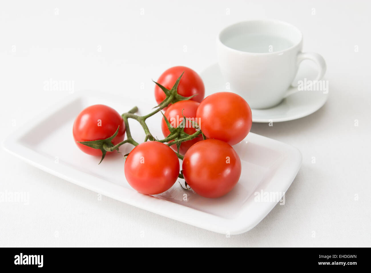 Tomaten und Wasser - Tomatoes and Water Stock Photo