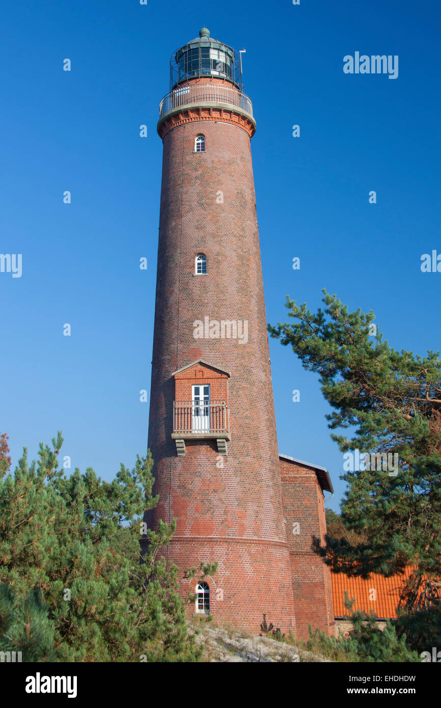 Lighthouse Darßer Ort / Darsser Ort, Western Pomerania Lagoon Area National Park, Mecklenburg-Western Pomerania, Germany Stock Photo