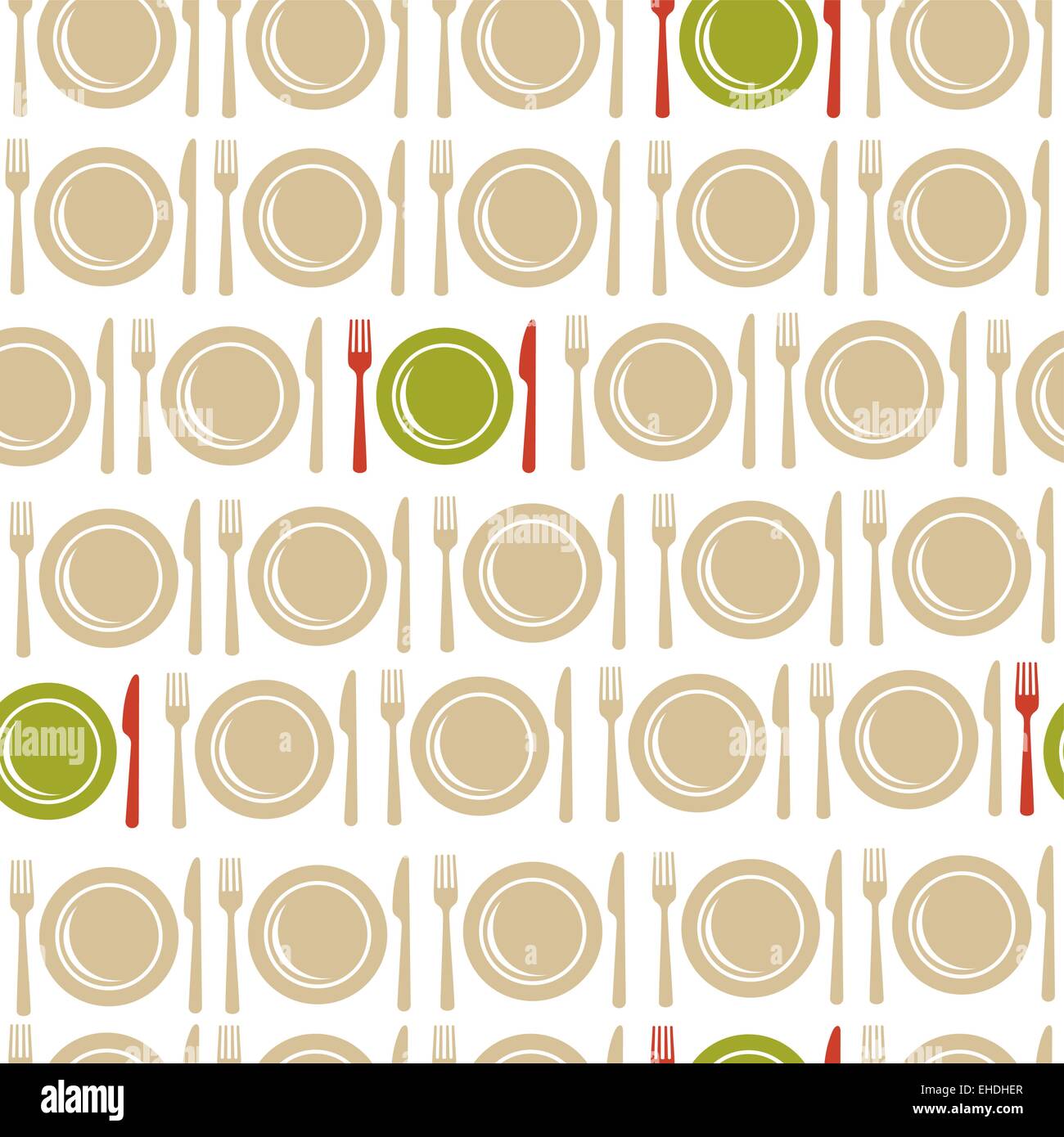 Restaurant and food seamless pattern illustration. Ideal for menu, book cover, fabric and paper print. EPS10 vector file. Stock Vector