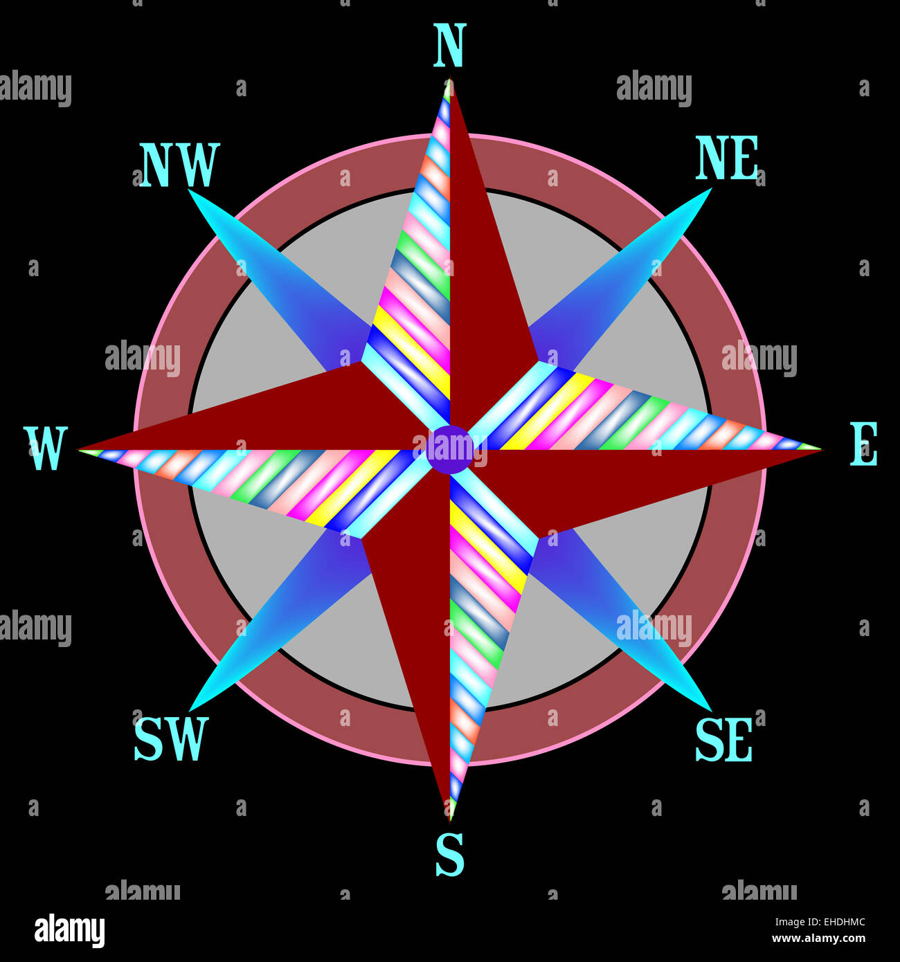 wind rose 4 Stock Photo Alamy