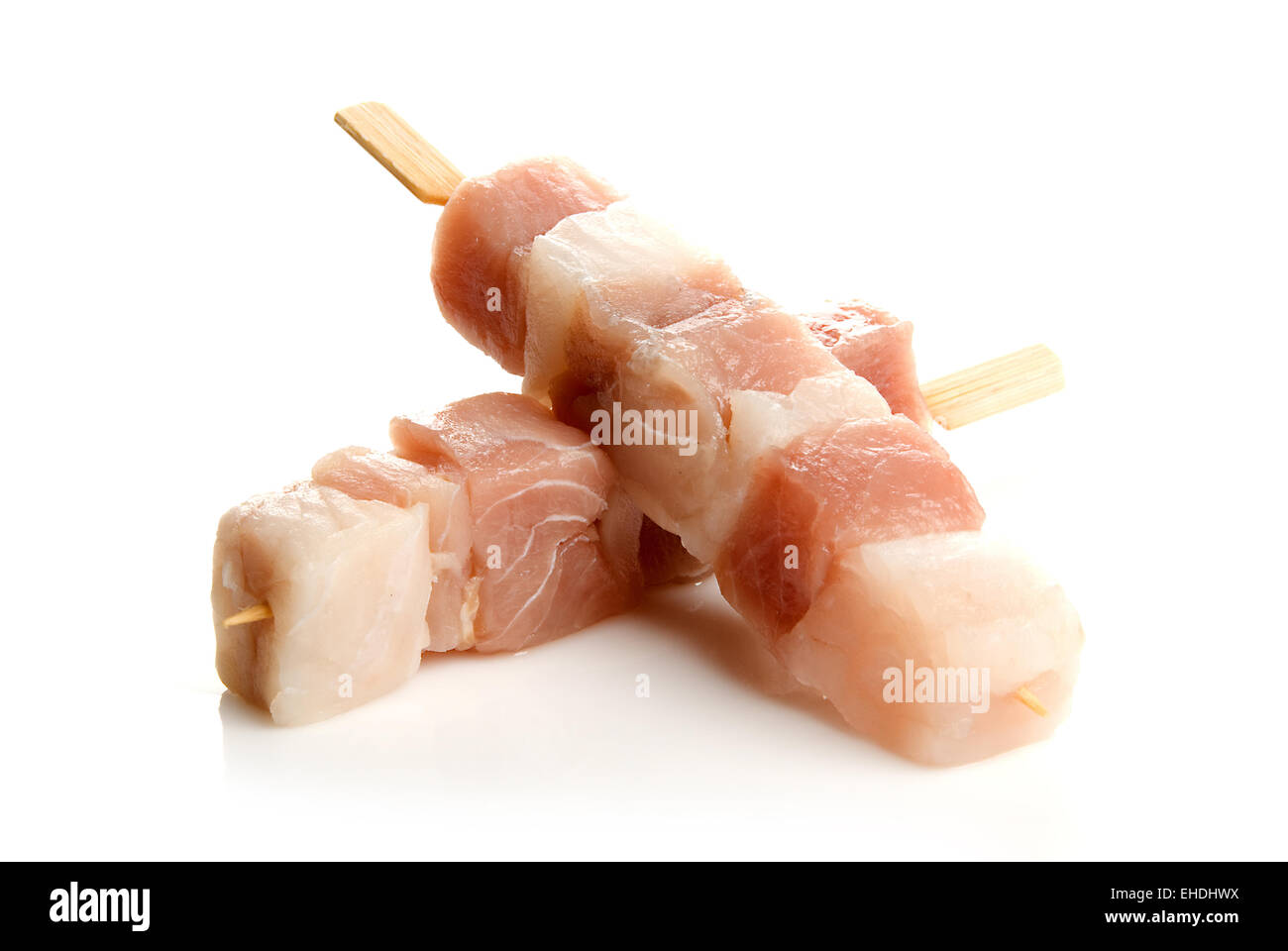 thuna and red snapper skewer skin on Stock Photo