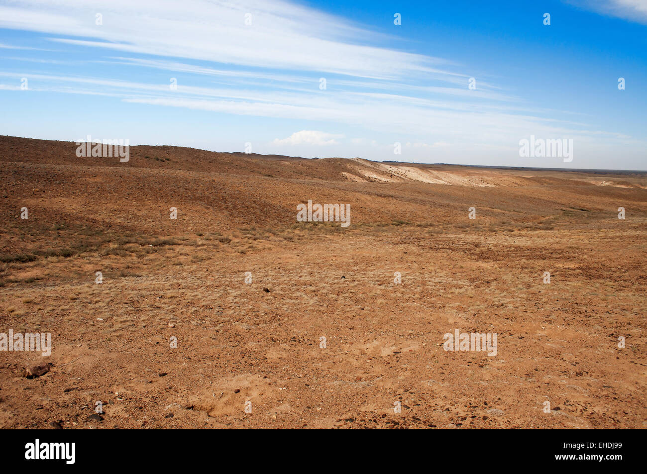 Desert near Charyn canyon in Kazakhstan Stock Photo