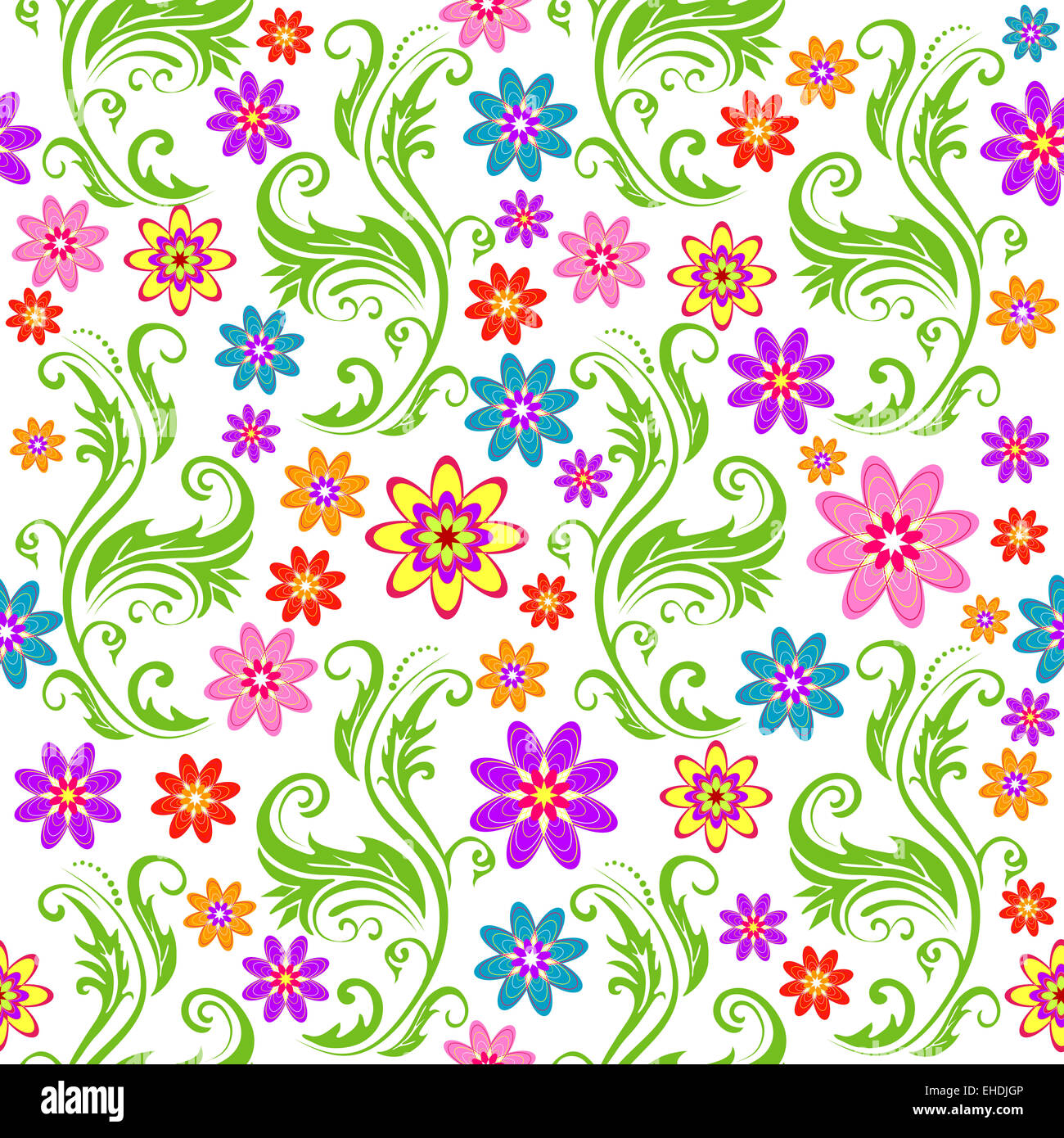 Floral seamless background Stock Photo - Alamy