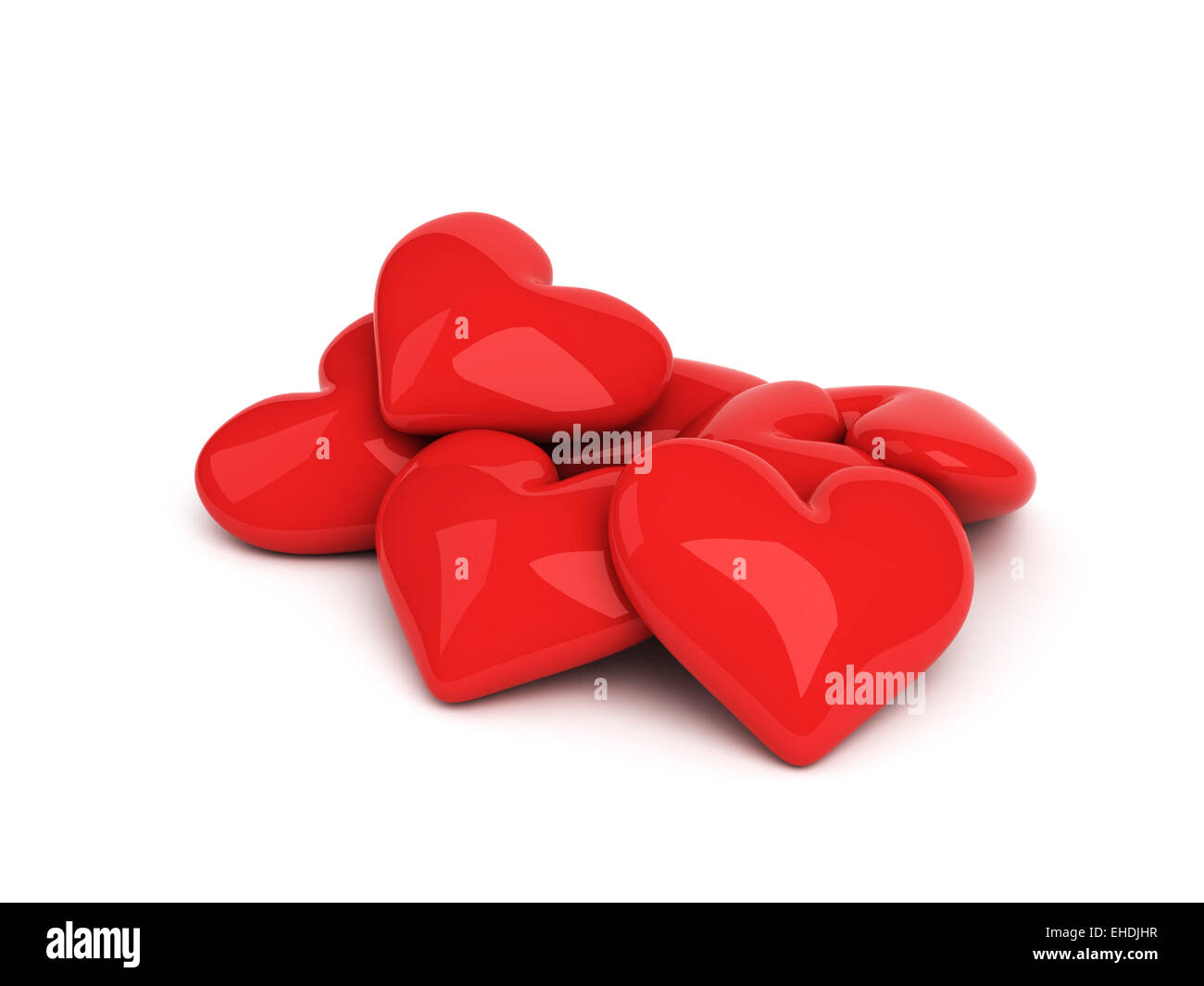 Wallpaper photo Wallpaper Abstract Red Hearts White Lily Romance Love Passion