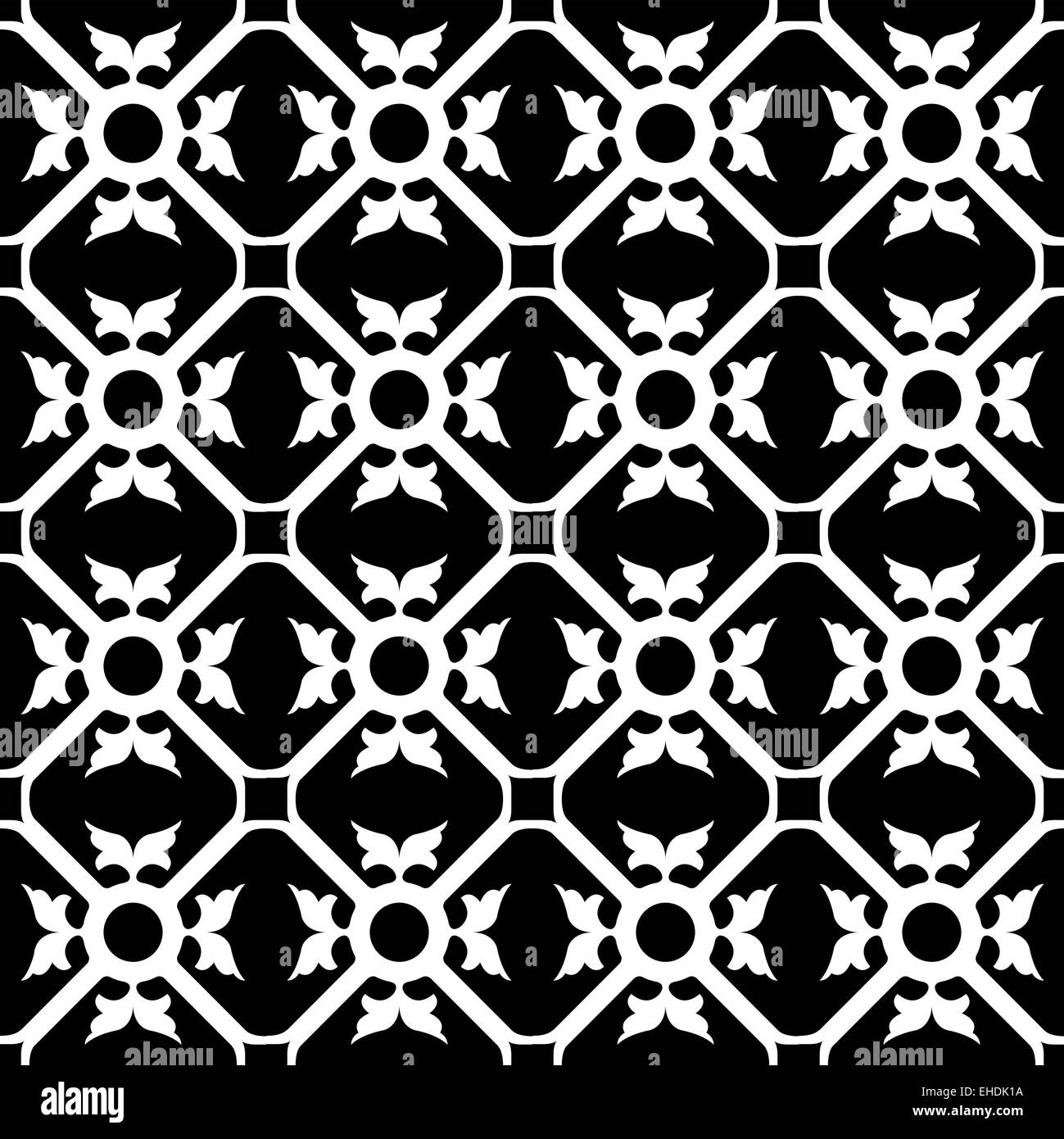 symmetrical flower pattern Stock Photo