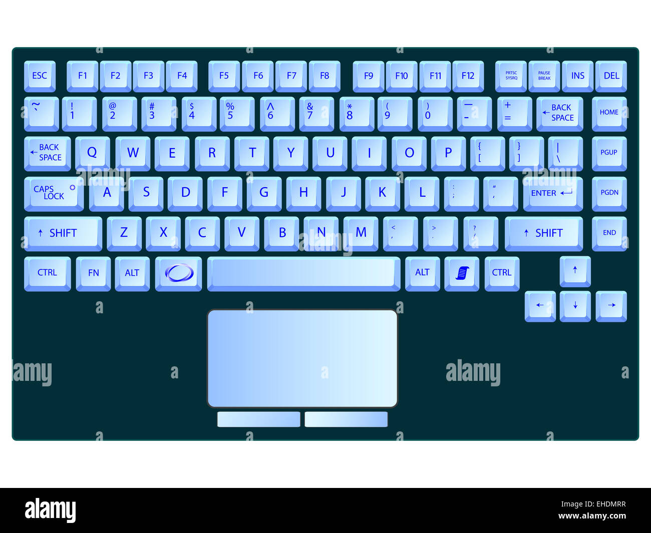 laptop blue keyboard against white Stock Photo Alamy