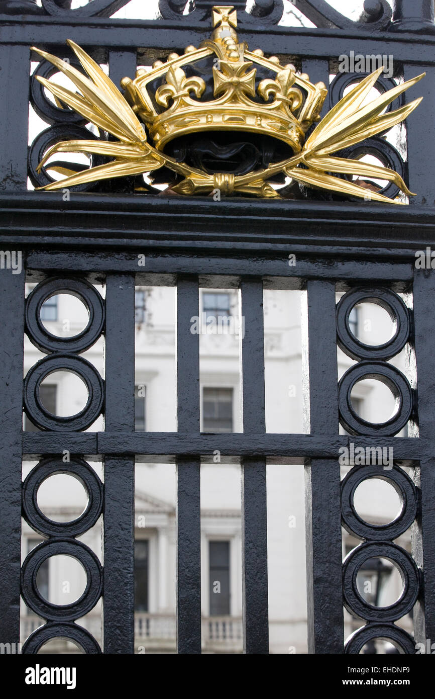 Gates of Buckingham Palace England Stock Photo