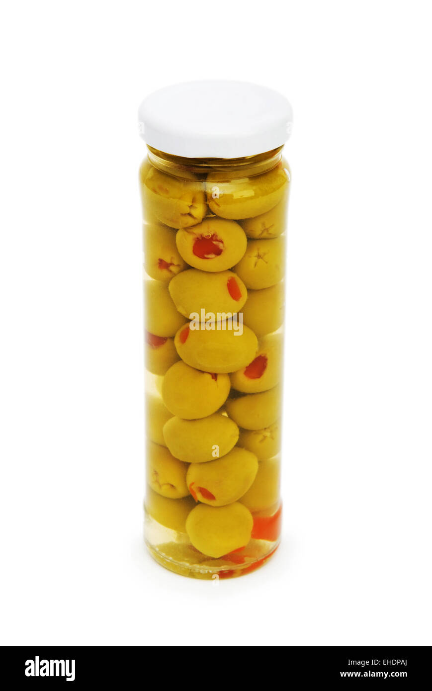Pickled olives in glass jar Stock Photo Alamy