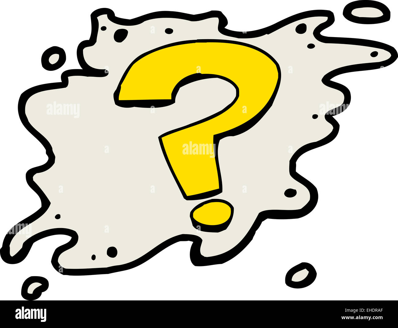 Single isolated yellow question mark symbol over white Stock Photo