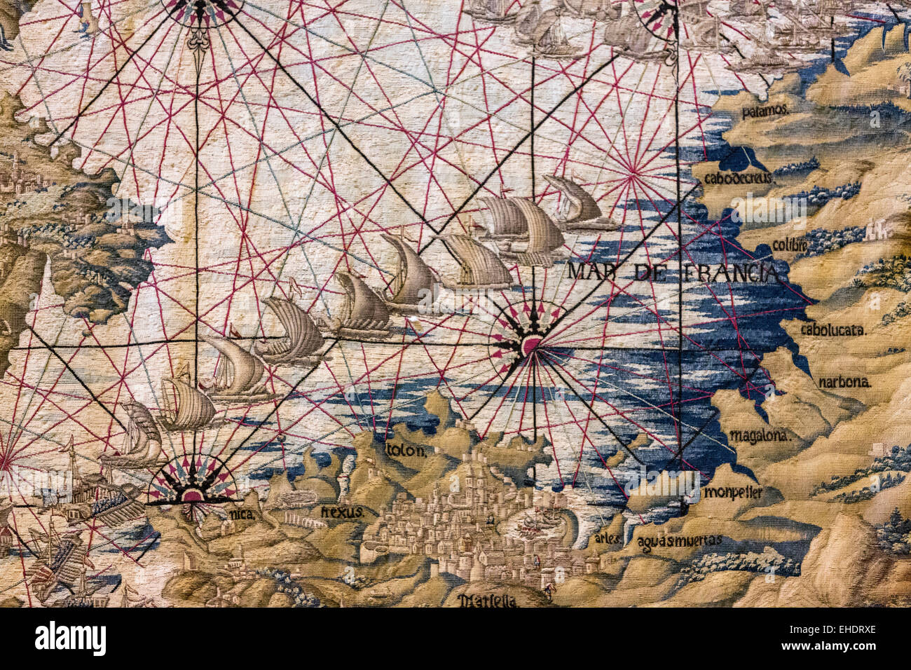 Tapestry depicting the conquest of tunis in the tapestry room hi-res 
