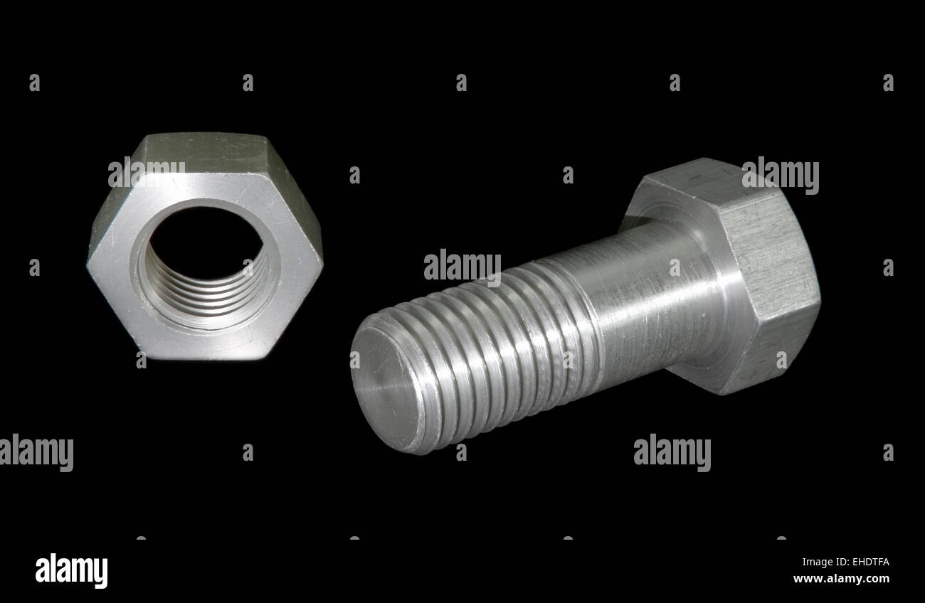 bolt and nut Stock Photo