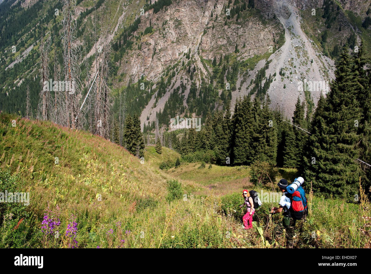 Posing couple in hiking hi-res stock photography and images - Alamy