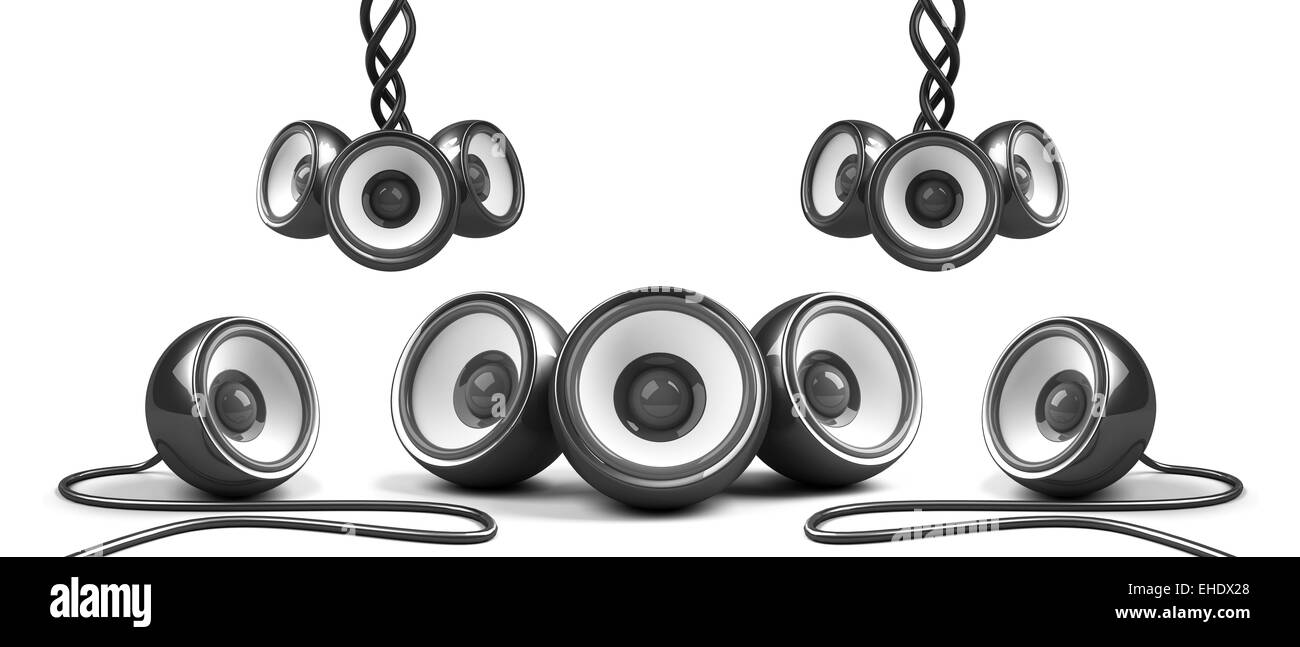 black stylish futuristic audio system Stock Photo Alamy