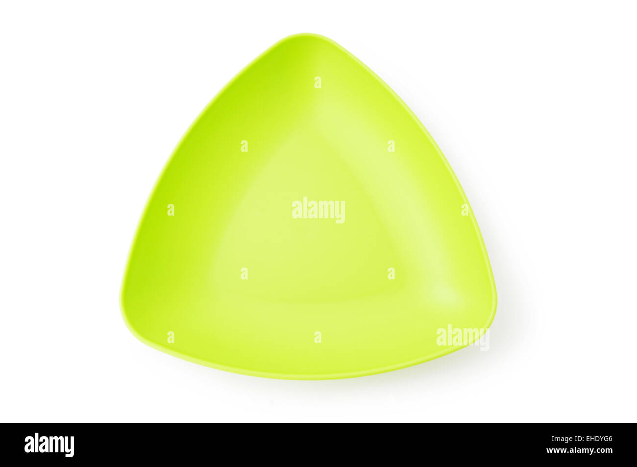 Green plate isolated on the white background Stock Photo - Alamy