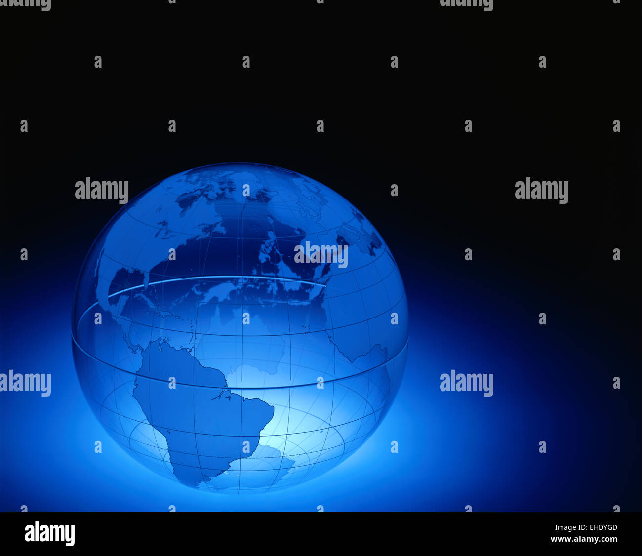 Clear plastic world globe Stock Photo - Alamy
