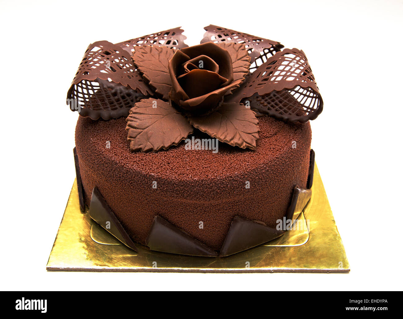 Chokolate cake with decorations Stock Photo