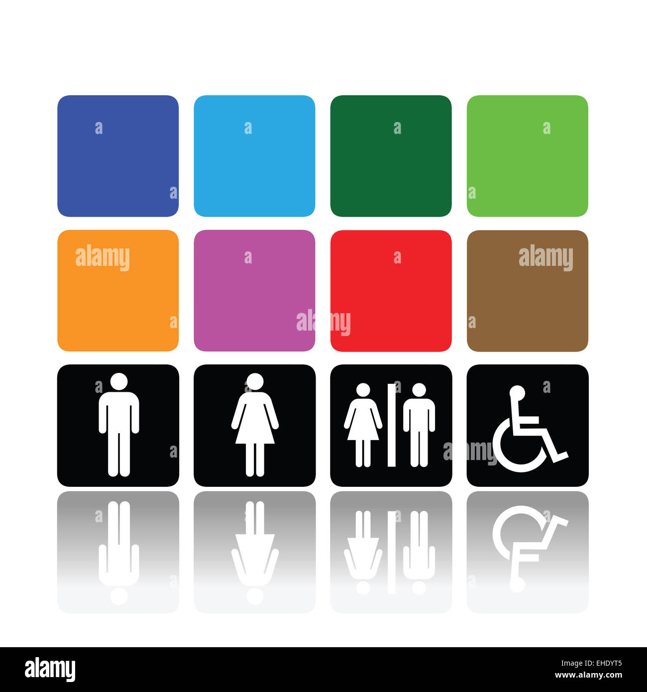 toilet signs, man and woman Stock Photo