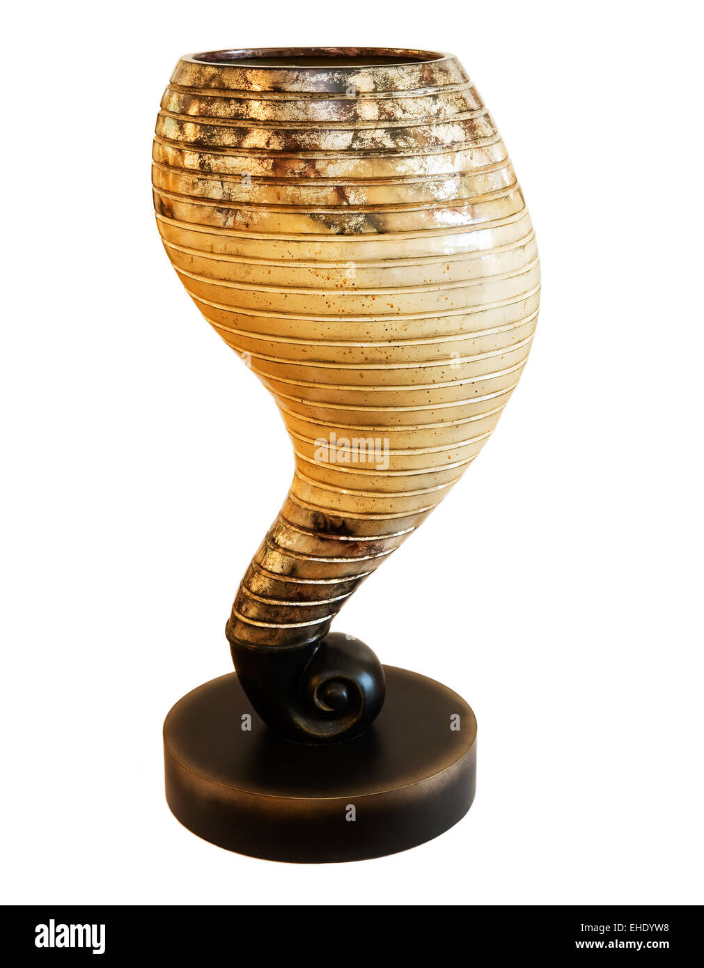 Ceramic vase isolated on white Stock Photo