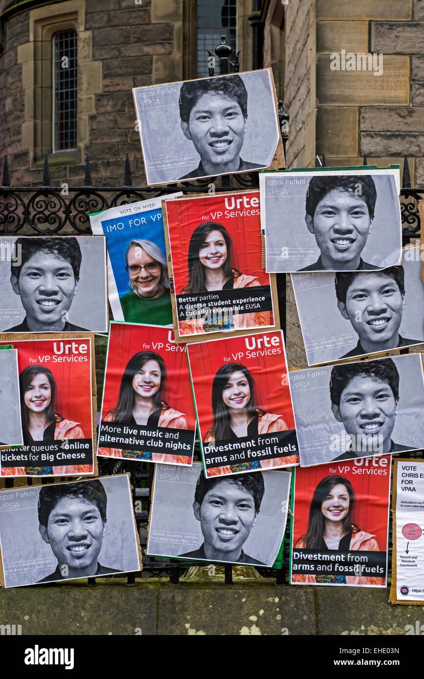 Posters for Edinburgh University Student Association (EUSA) elections