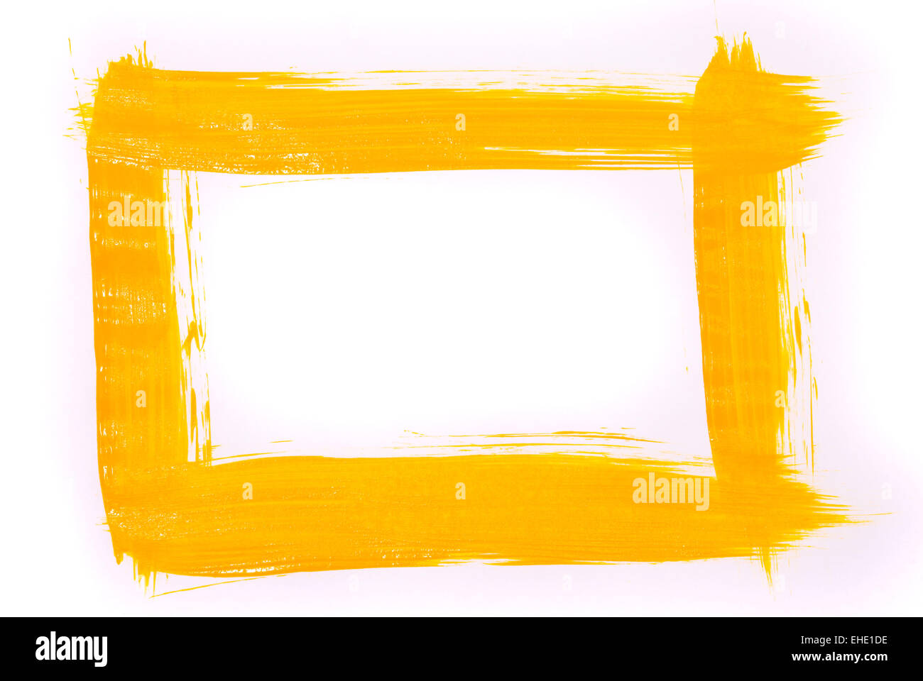 Yellow paint frame Stock Photo Alamy