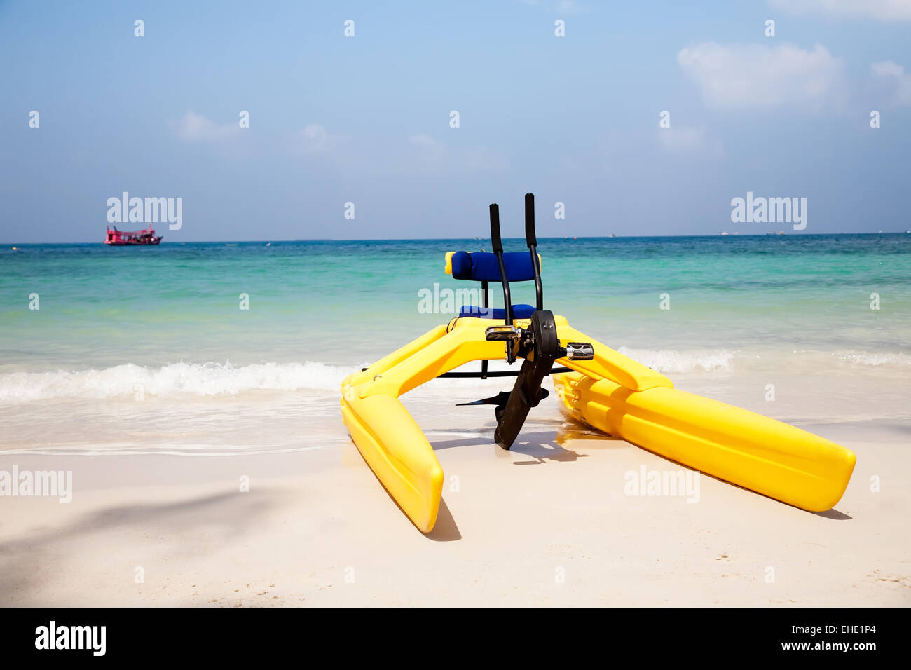 Yellow Pedal Boat Stock Photo Alamy