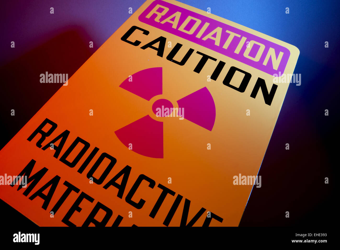 Radioactive materials sign Stock Photo