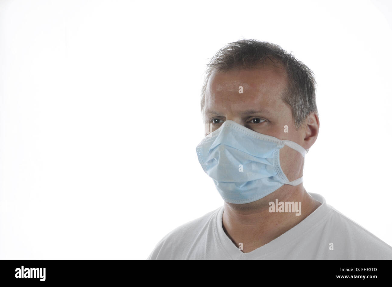 man with protection mask Stock Photo