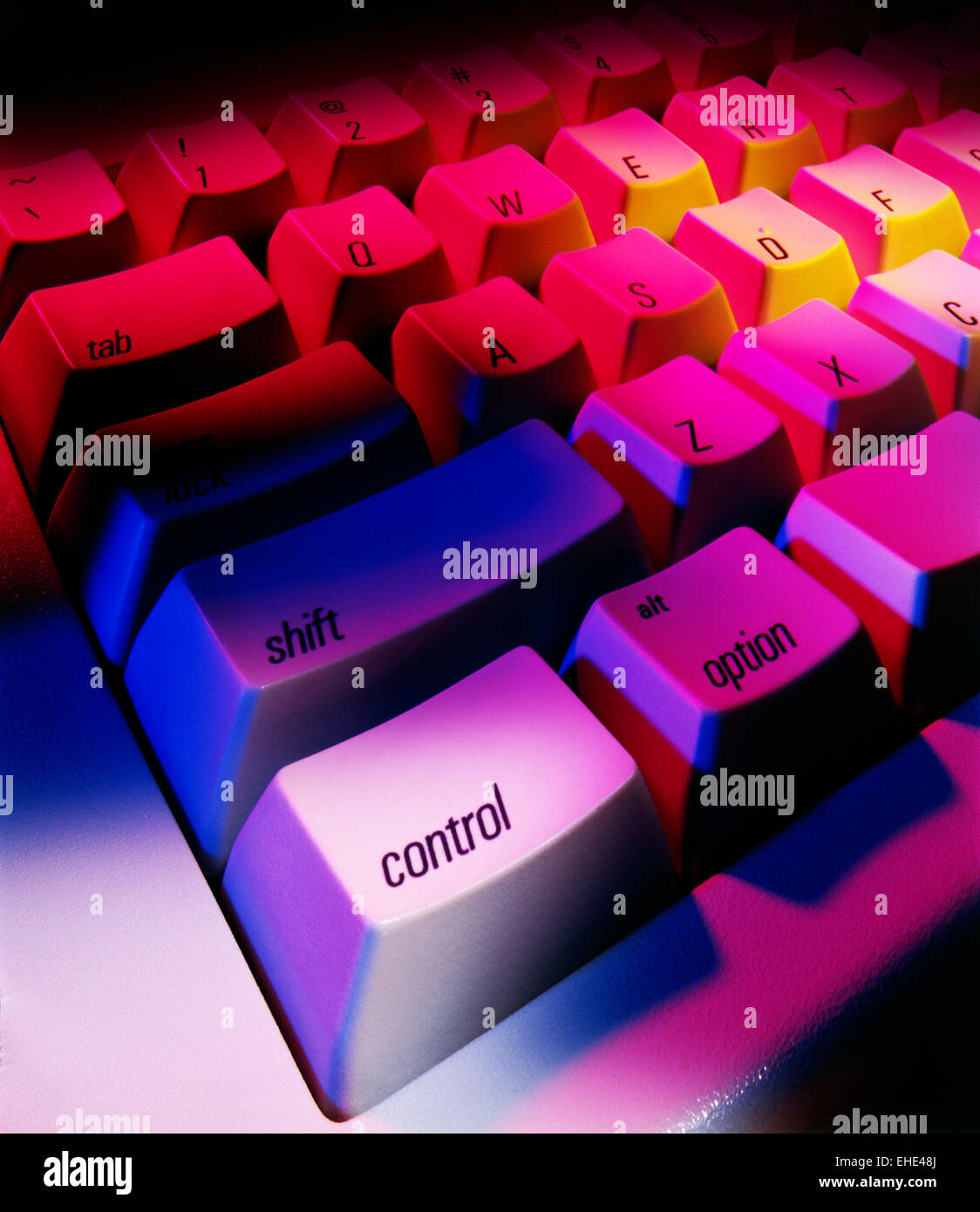 Computer keyboard close up with control key Stock Photo - Alamy