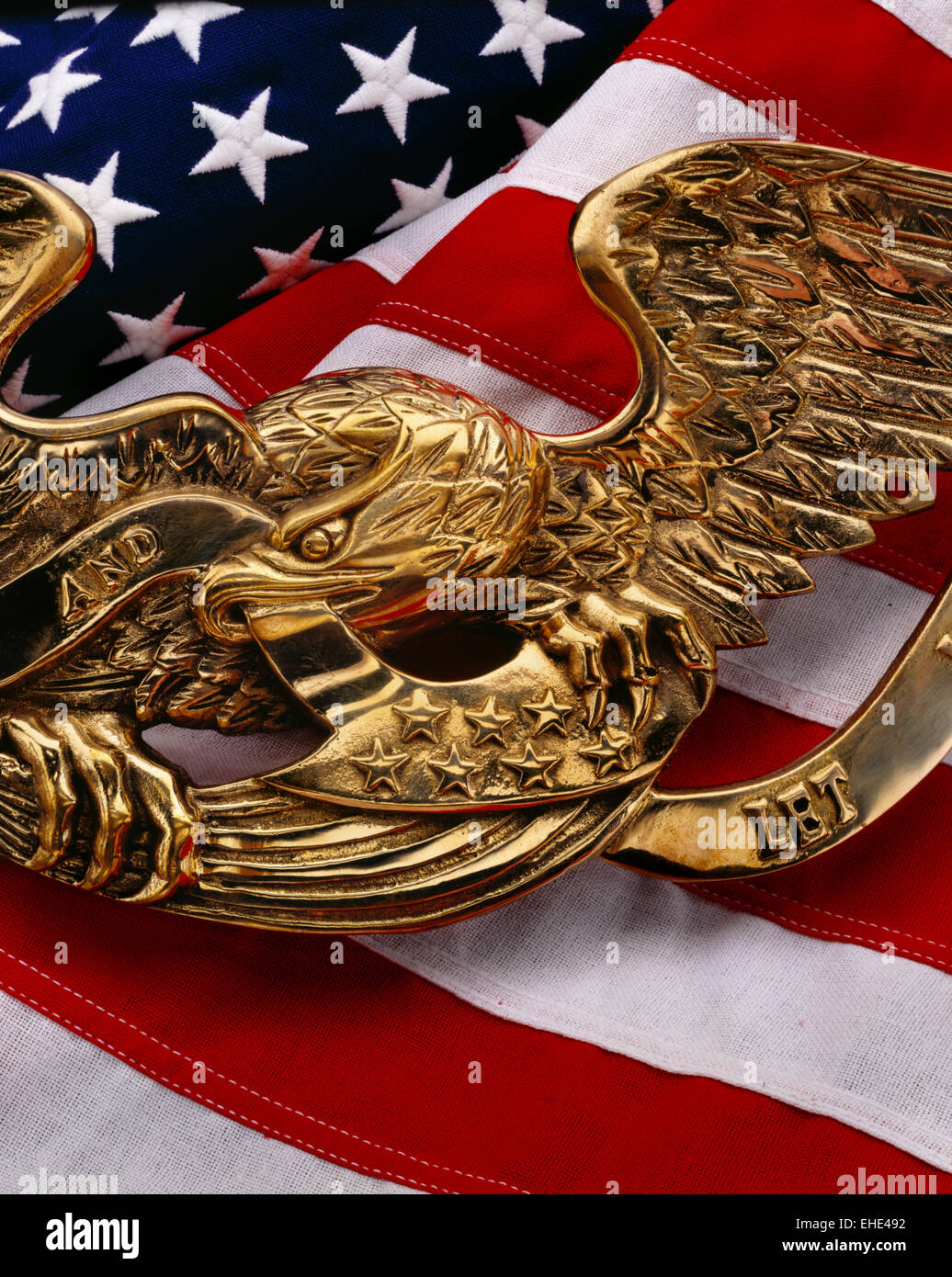 US Flag with eagle Stock Photo
