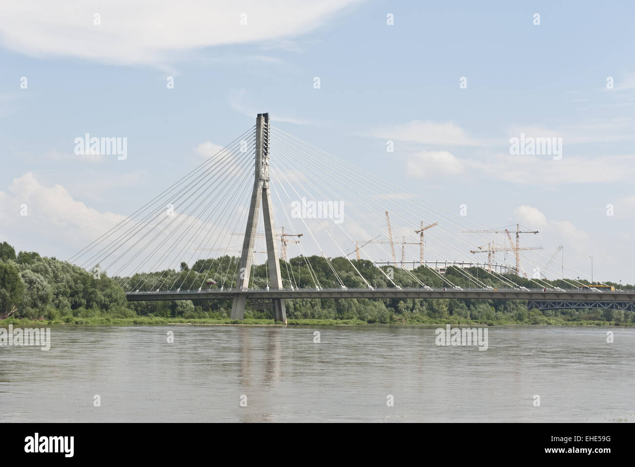 Bridge in Warsaw Stock Photo