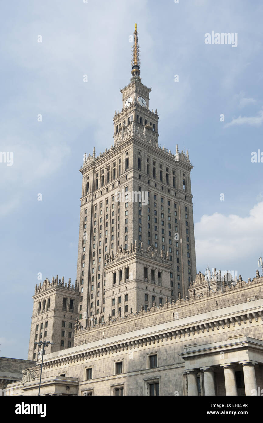 Culture palace in Warsaw Stock Photo