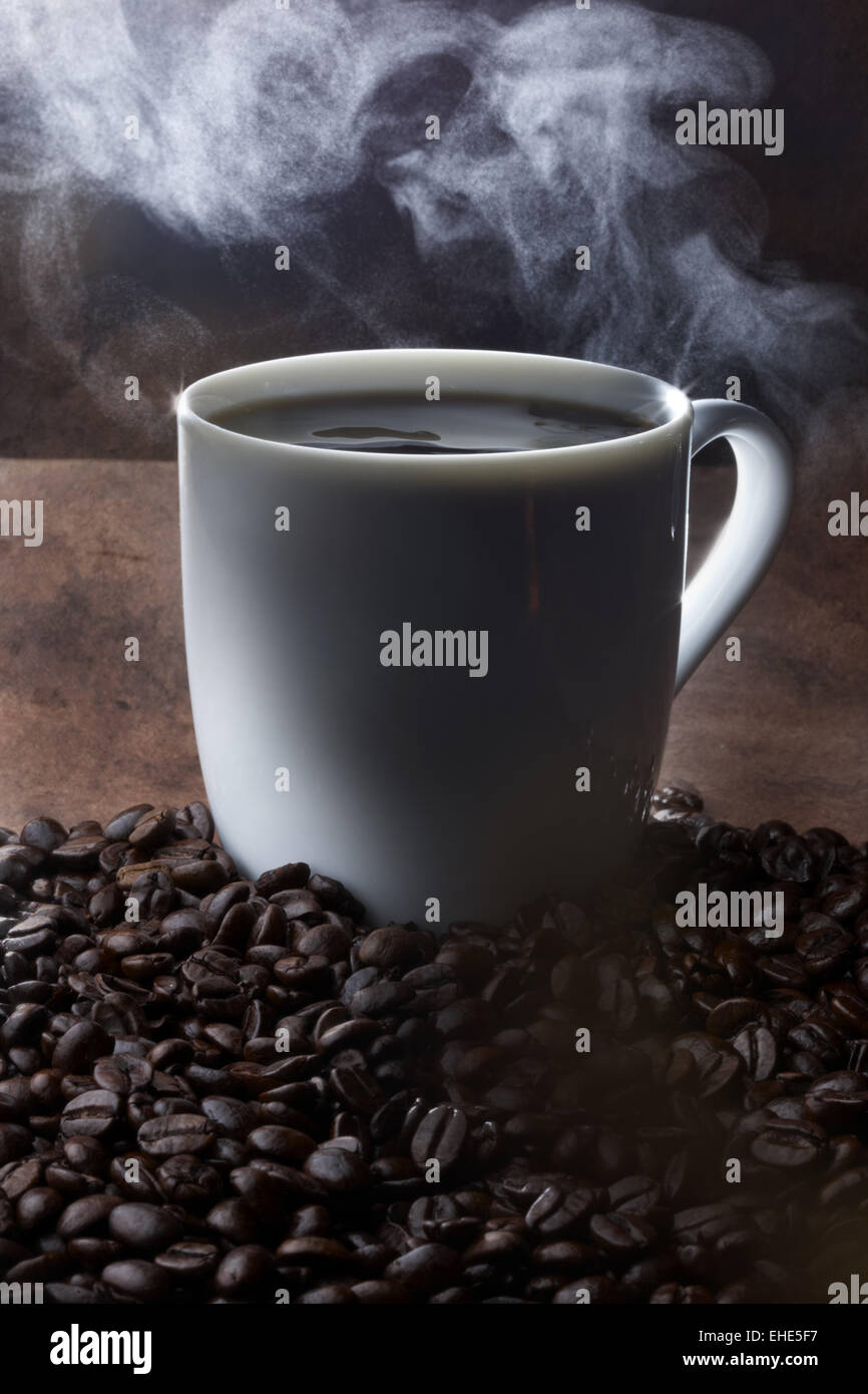 Late night cup of coffee Stock Photo