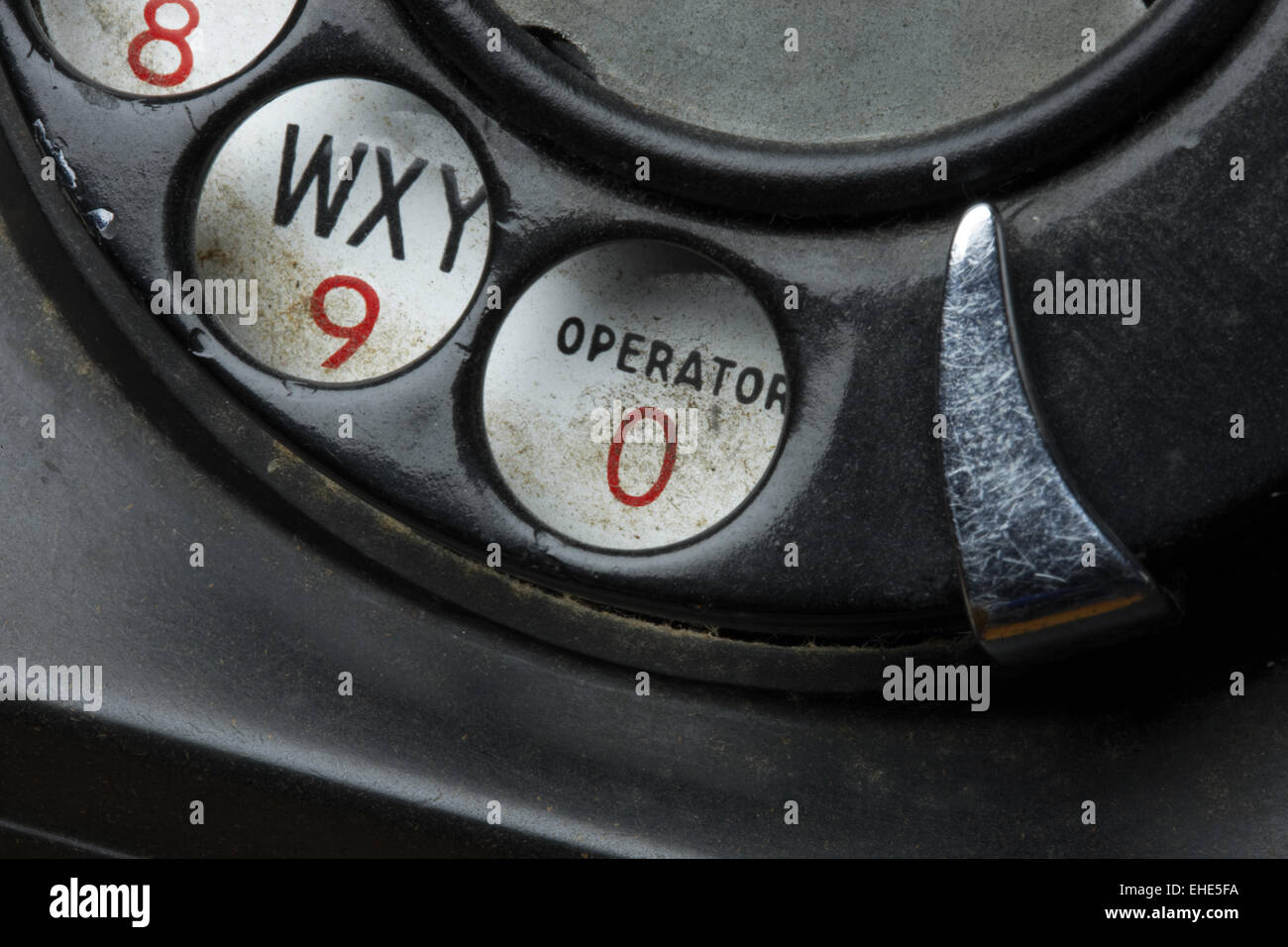 Old rotary telephone Stock Photo