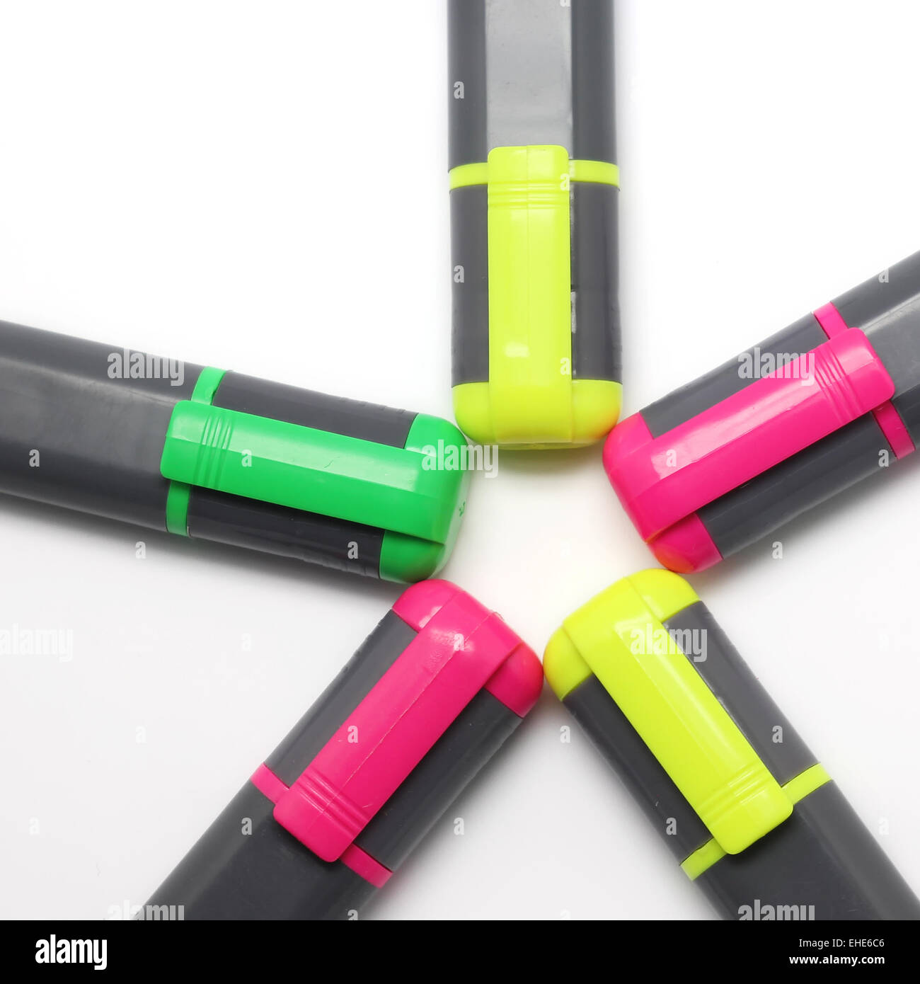 Color highlighter isolated on white background Stock Photo Alamy