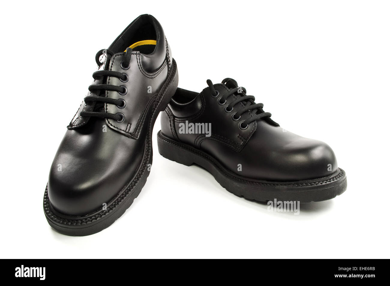Black men's leather shoes Stock Photo Alamy