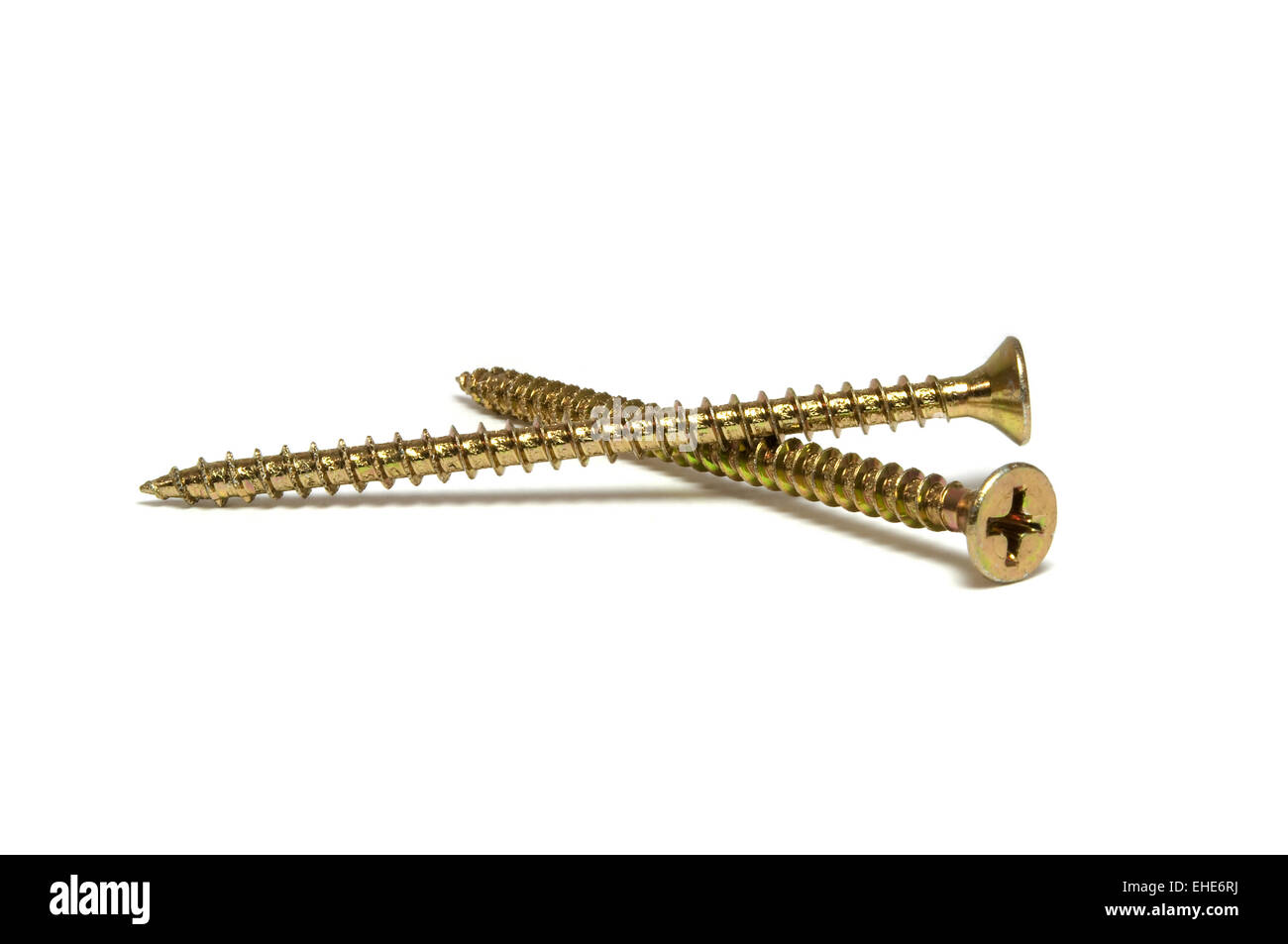 Isolated screws Stock Photo