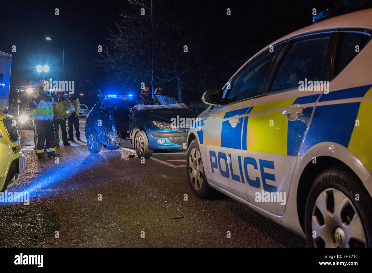 High UK. 12th March, 2015. Woman seriously injured in collision, second vehicle fails High UK. 12th March, 2015. Woman seriously injured in collision, second vehicle fails