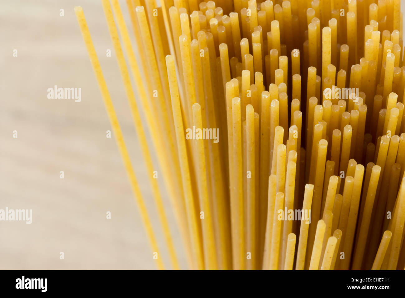 Vollkorn Spaghetti - Wholemeal Pasta Stock Photo