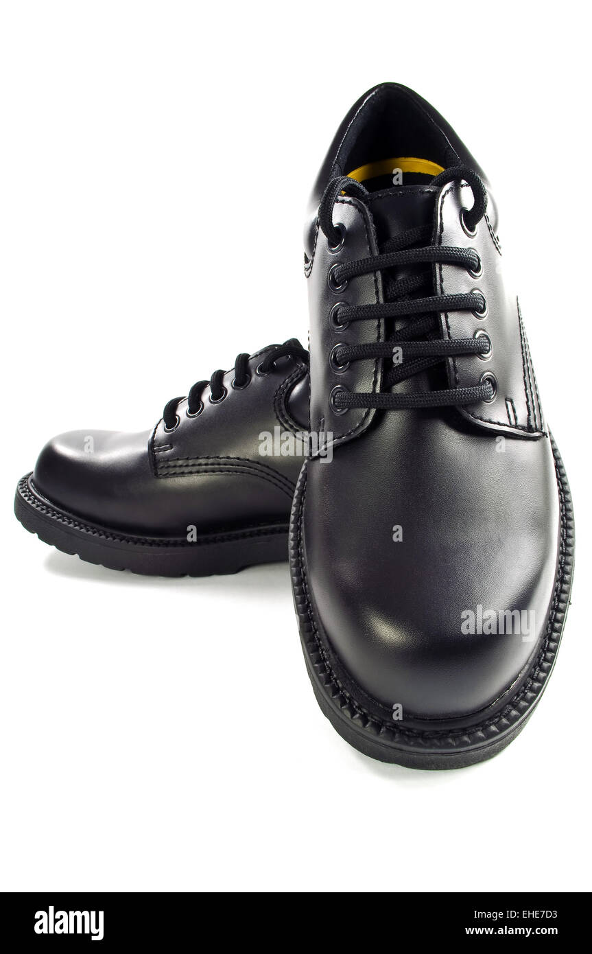 Black men's leather shoes Stock Photo - Alamy